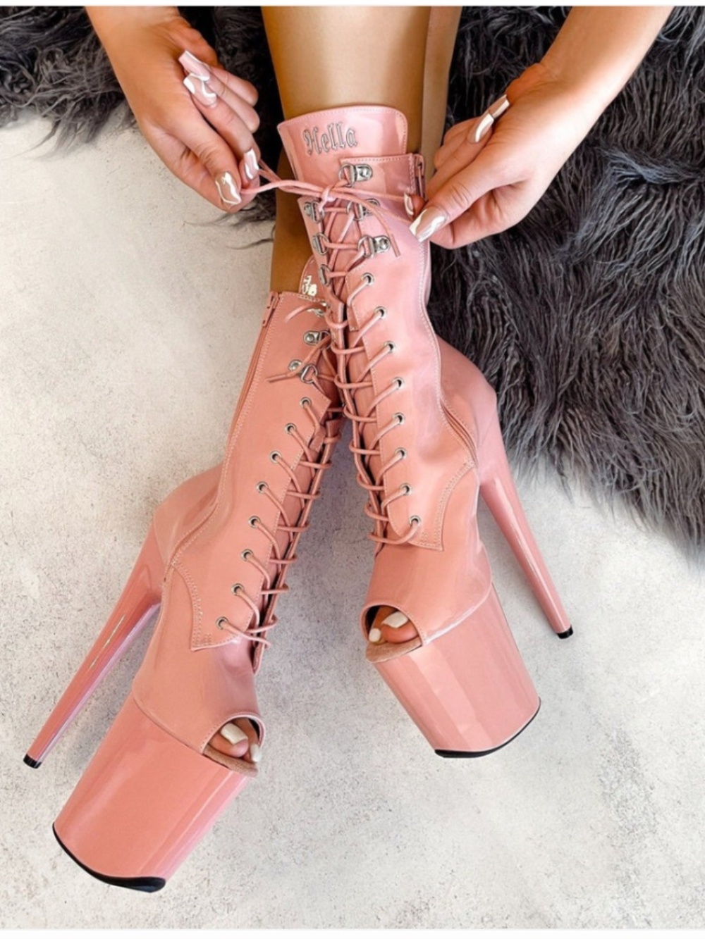 Hella Heels 8 LIpKit Plastique Candy Shop 8" SOLD OUT NIB Open Toe